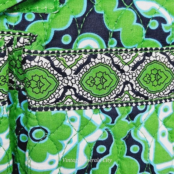 Liz & Co Quilted Green Purse Bohemian Bag Grannycore Beach Mandala Washable - Picture 6 of 16